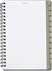 Password Book with Tabs 5×7 in 2-Pack Gray Black 80 Pages Spiral-Bound
