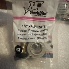 7pc Lot Of SharkBite 1/2 Straight & Elbow Connectors. See Pictures