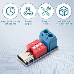 Silver Blue Pink USB C PD Trigger Board Module PD QC Decoy Tools