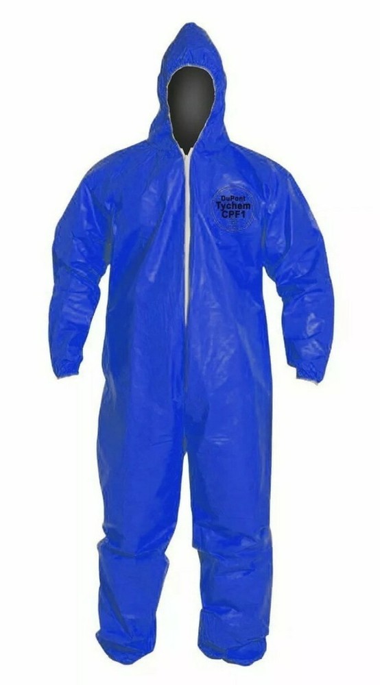 DUPONT TYCHEM CPF 1 COVERALL SUIT 4XL BLUE 4x XXXXL du pont