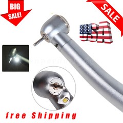LED E-generator Dental Fiber Optic High Speed Handpiece Push 3 Spray 4Hole UDM4