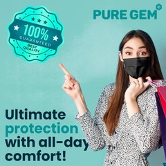 Pack Of 150] Black Disposable Face Mask, 3-Ply Adult Masks, Facial Cover with…
