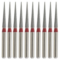 10/Box Dental Diamond Polishing Bur Burr FG 850-016F Round End Taper Fine Grit