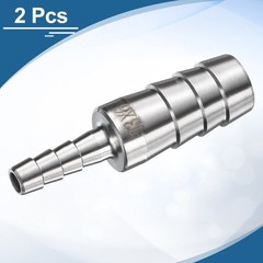 1/2″ to 1/4″ Hose Barb Reducer Pipe Fitting 304 Stainless Steel Adapter 2pcs