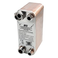 HFS(R) Homebrew Wort Chiller 7.5″2.9″ 40 Plate M& F Garden Hose Combo 1/2″ NPT