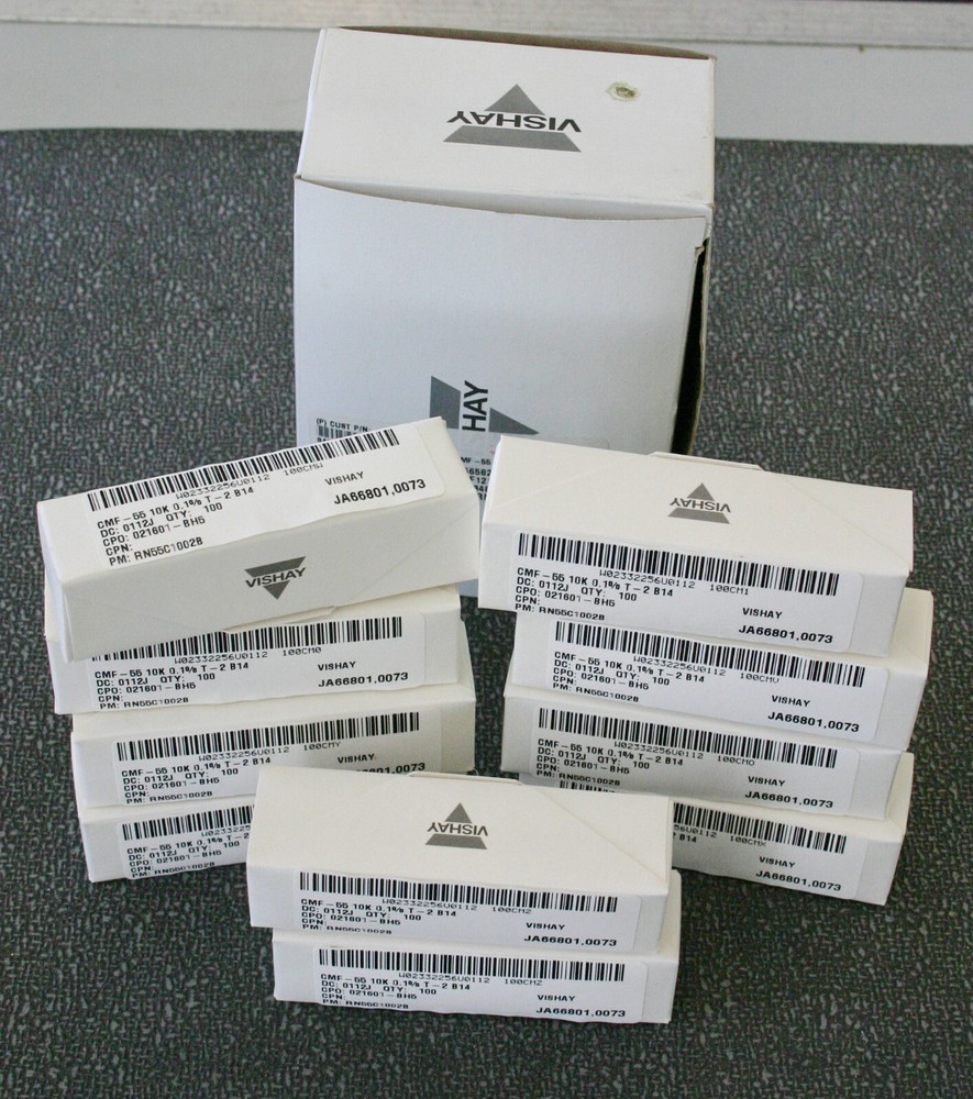 1000 Pieces Vishay Dale RN55C1002B 10K Ohm Resistors 1/10 Watt 0.1% Tolerence