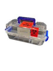 DURAPORTER Polycarbonate Sample Specimen Transport Container Blue 120052 (1/cs)