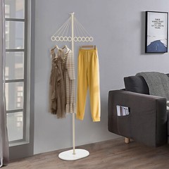 ?Coat Shelf Metal Clothing Display Rack Entrance Clothing Rack with 10 Hooks