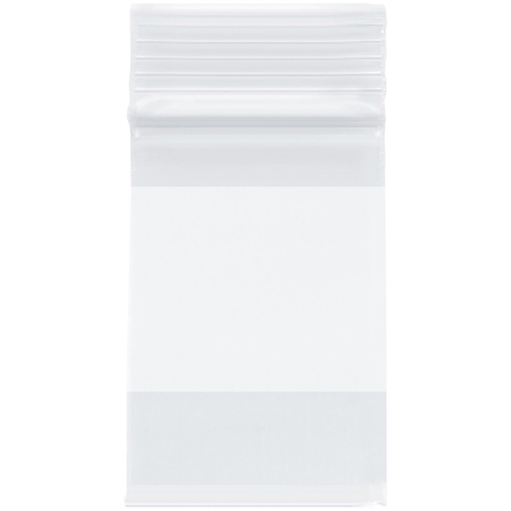 Plymor 2″ x 3″, 4 Mil with White-Block Heavy Duty Zipper Reclosable Plastic Bags