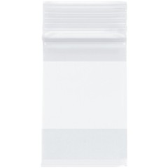 Plymor 2″ x 3″, 4 Mil with White-Block Heavy Duty Zipper Reclosable Plastic Bags