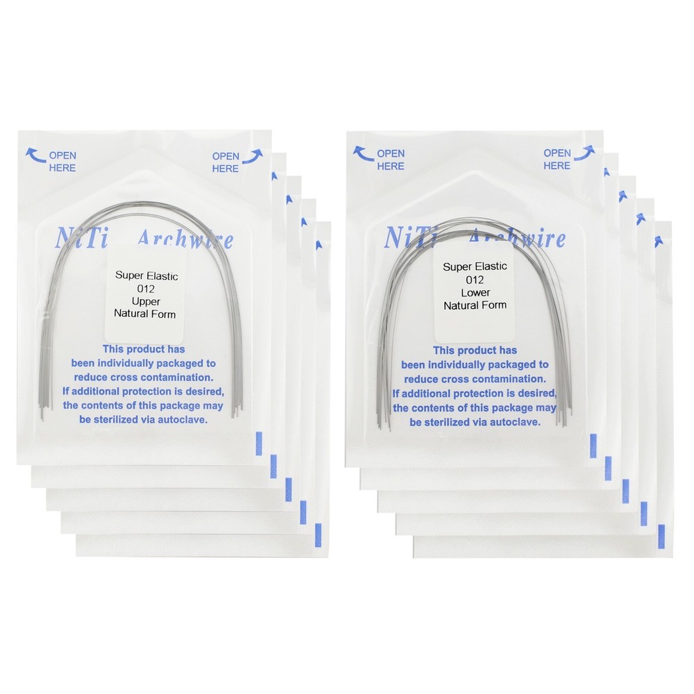 100PCS Dental Orthodontic Niti Arch Wire Natural Form Elastic Round Rectangular