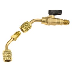 Air Conditioner Angled Ball Valve Adapter Kit for R410A R134A R12 R22 AC HVAC