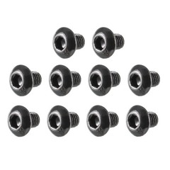 M3 x 4mm Thread 10.9 Alloy Steel Button Head Hex Socket Cap Screw Bolt 100pack