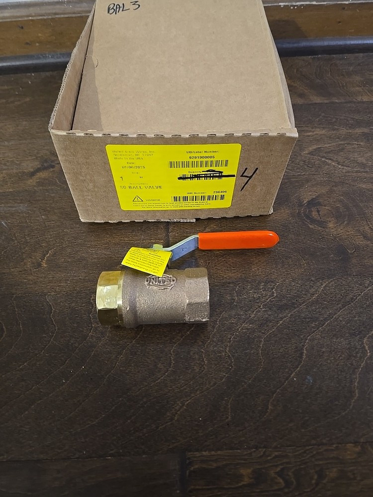 United Brass Works Model 80 1″ Ball Valve