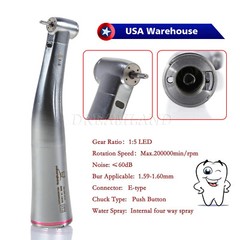 Dental 1:5 LED Contra Angle Increasing Handpiece Fit KaV NSK Electric Motor USA