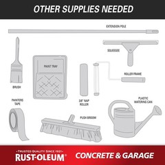Rust-Oleum Concrete & Garage Gloss Clear Floor Paint 1 gal (Pack of 2)