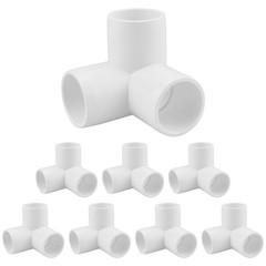 SDTC Tech 1/2 3 Way PVC Fitting Furniture Grade Pipe Right Angle Three-Dimension