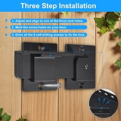 7.5″ Flip Gate Latch Lock with Padlock Hole, 4mm Heavy Duty Aluminum Alloy Ad…