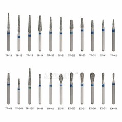 5PCS AZDENT Dental Diamond Burs For High Speed Handpiece Friction Grip 1.6mm