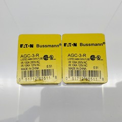 Bussmann AGC-3-R Fuses 5A 250V Fast Acting Glass Pack of 10