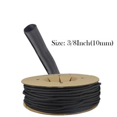 Black Self Wrap Braided Split Wire Loom Cable Sleeve Harness Management Lot