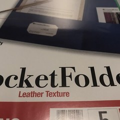 New 10 Pack DUO-TANG 2-pocket REPORT COVERS Leather Texture White