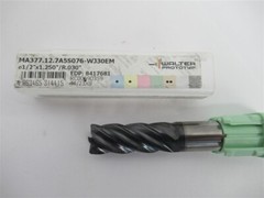 Walter 8417681 , 1/2″ Solid Carbide 0.300″ Corner Radius End Mill