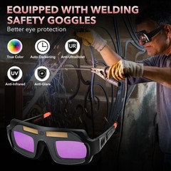 Mini Stick Welder 200A, 110V Portable IGBT Inverter with Auto-Darkening Goggles