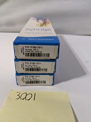 CHEMGLASS 2cc Glass Syringe Lot 8x CG-3070-01 Luer Lock Lab