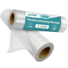Laminating Film – 2 Pack Glossy Thermal Laminating Roll Easy-Load, 27×500 Inch L
