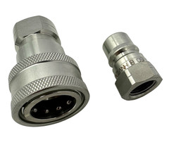 Hydraulic Quick Coupler Set ISO-B 1/2” NPT HNV12F Female + HNV12M Male New