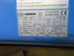 SICMEMOTORI AC MOTOR TYPE AQCA 160P 66KW 2070RPM 3P A2E300 FRAME TS 583AHS 1YEAR