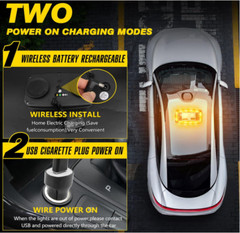 Rechargeable Amber Emergency Roof Top Strobe Light Wireless Hazard Traffic Light