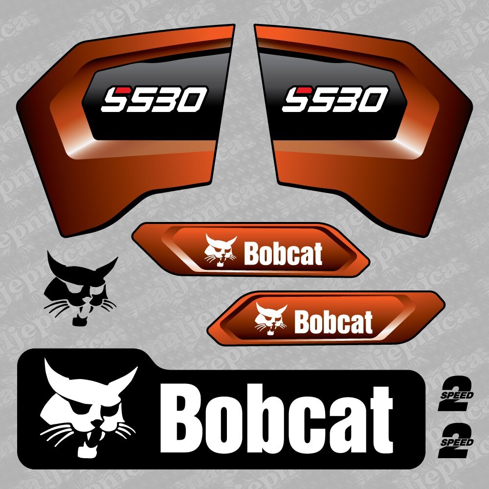 Aftermarket Replacement Decal Sticker Set fits Bobcat S530 Skid – Steer Loader