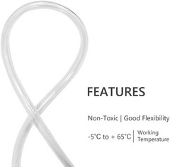 5ft Clear Vinyl PVC Tubing – Flexible & Chemical Resistant 1/2″ ID Hose