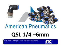 QSL-1/4-1/4 NPT Pneumatic Fitting American Pneumatics 10 pcs bag FAST SHIPPING