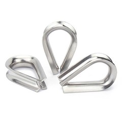 Wire Rope Thimble Clamp Stainless Steel Marine Grade 304 A2 Cable Clip Loop