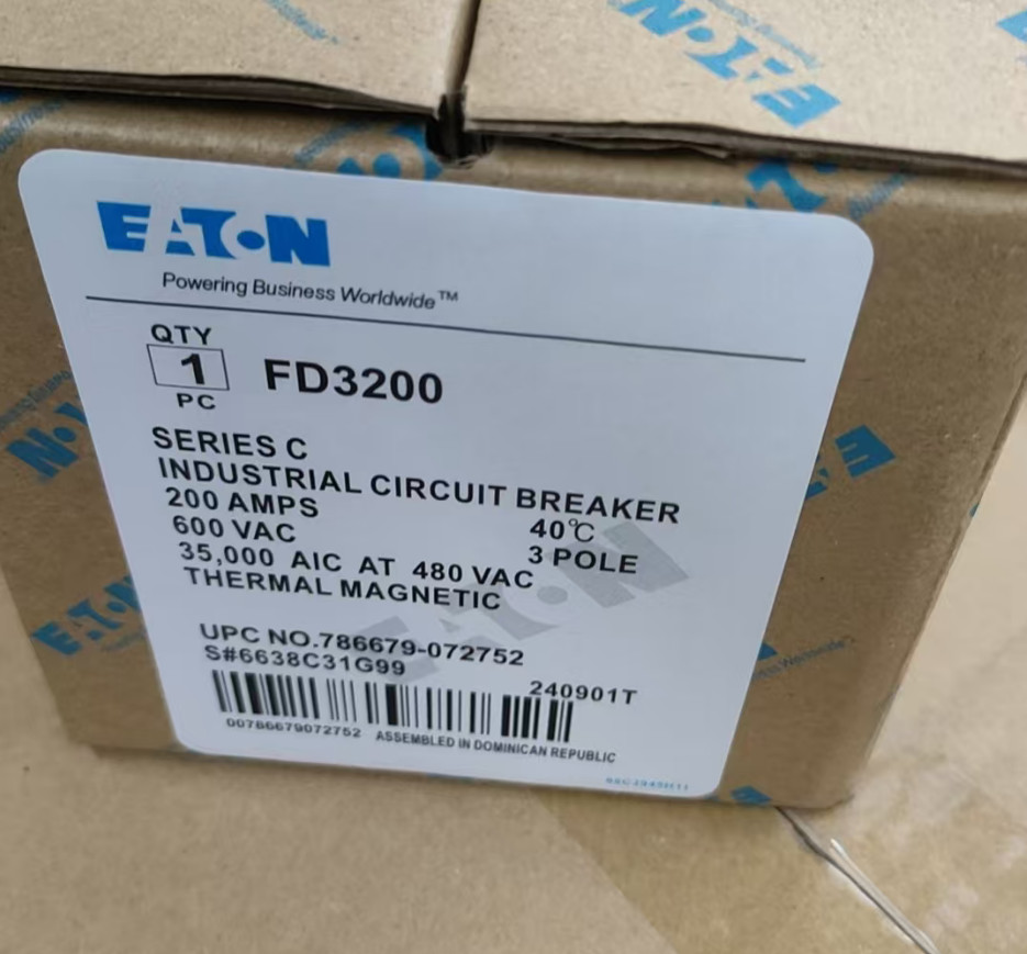 New FD3200 Molded Case Circuit Breaker – 200A, 3-Phases, 600V