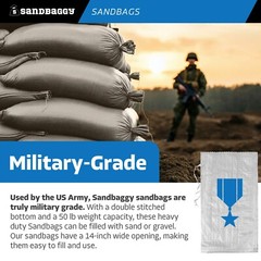 Sandbags For Sale – 1000 White 14″ x 26″ Sandbag Sand Bags Bag Poly by Sandbaggy