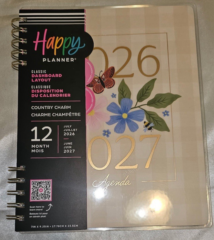 2026/2027 Happy Planner Country Charm Classic Dashboard Layout Planner
