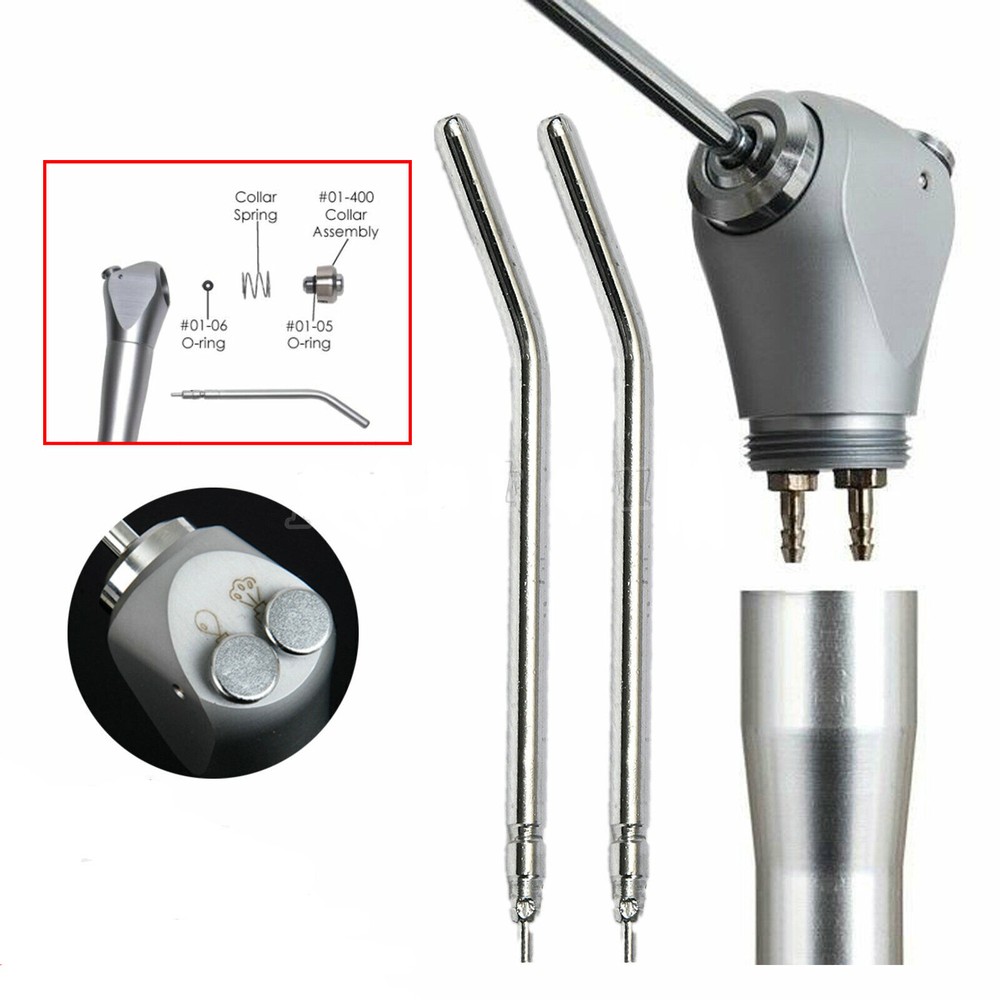 Dental Air Water Spray Triple 3 Way Syringe Quick-Change Tube Nozzles Tips DL