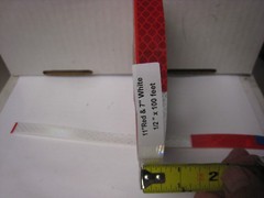 1/2″ x 100′ Roll SILVER & RED PRISMATIC REFLECTIVE TAPE 7-11 DOT-C2