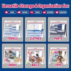 10 Gallon Jumbo Zipper Lock Bags XL Reusable Storage BPA-Free 3.15-Mil