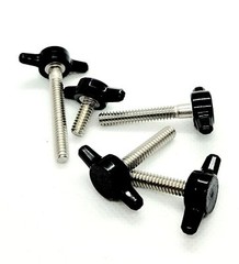 10-24 Thumb Screw T Bolts Black Butterfly Plastic Clamping Knob 4-24 Pack #10 SS