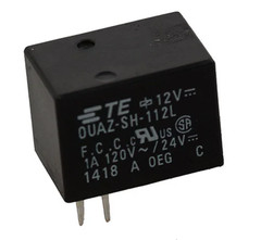 TE Connectivity OUAZ-SH-112L 12VDC 1A SPDT 5-Pin Miniature PCB Signal Relay New