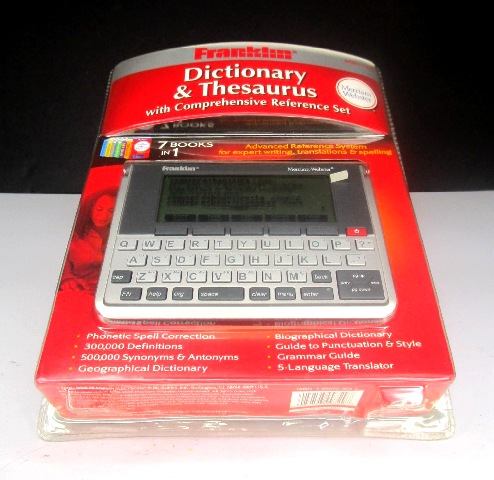 NEW~Franklin Dictionary & Thesaurus with Comprehensive Reference Set MWD-1490