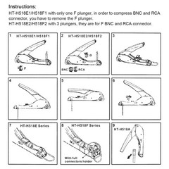 Coax Cable Crimper Coaxial Compression Tool Kit Wire Stripper with F RG6 RG59
