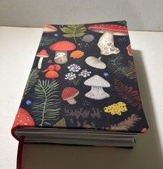 Handmade Mushroom Fabric – Sketchbook Blank Journal Book – 8. 5 in. x 5.8 in.