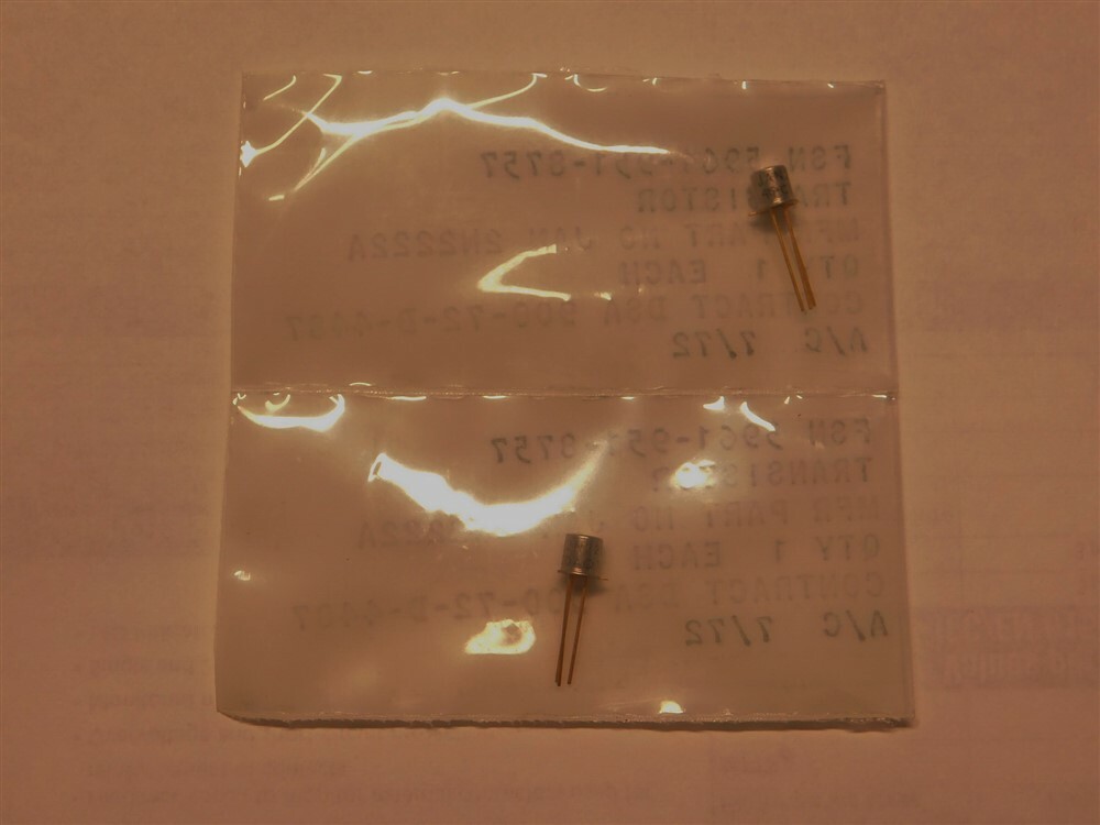 2 Mil-Spec Teledyne JAN2N2222A NPN 50V 800mA Small Switching Transistor TO-18