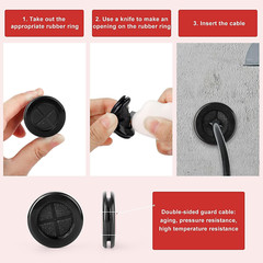 63pcs Rubber Grommet Kit Drill Hole Firewall Hole Plugs Wire Protection 6 Sizes